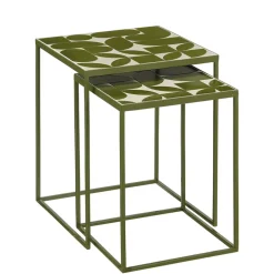 Fabrique de Styles Tables Basses, Guéridons|Jardin>Table d'appoint gigogne de jardin (lot de 2) en fer - Bologna Vert