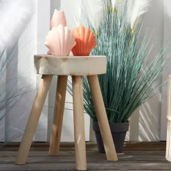 Fabrique de Styles Bouts De Canapé Et Tables D'appoint>Table d'appoint ronde en paulownia - Boende Naturel