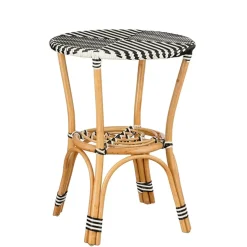 Fabrique de Styles Tables Basses, Guéridons|Jardin>Table d'appoint ronde en rotin D50cm - Mandox Blanc
