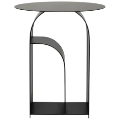 Fabrique de Styles Bouts De Canapé Et Tables D'appoint>Table d'appoint ronde en fer d50cm - Tinel Noir