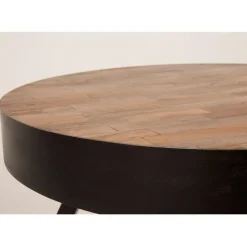 Fabrique de Styles Bouts De Canapé Et Tables D'appoint>Table d'appoint ronde en teck - Suri Naturel
