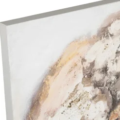 Fabrique de Styles Tableaux Et Toiles>Tableau éléphant en toile et pin 90x120cm - Animal Beige