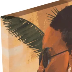 Fabrique de Styles Tableaux Et Toiles>Tableau soul craft et vert 50x70cm - Gallery Brun