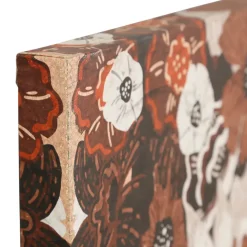 Fabrique de Styles Tableaux Et Toiles>Tableau turban fleuri terra 70x100cm Terracotta