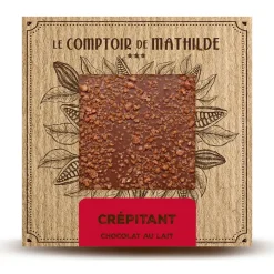 Fabrique de Styles Chocolats Et Confiseries>Tablette chocolat au lait petillant 80g Marron