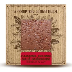 Fabrique de Styles Chocolats Et Confiseries>Tablette lait cbs et fleur sel Marron