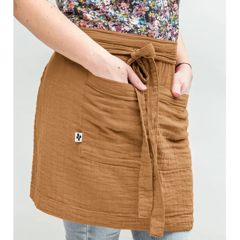Fabrique de Styles Torchons, Tabliers Et Maniques>Tablier en gaze de coton 45x80cm - Gaia Camel