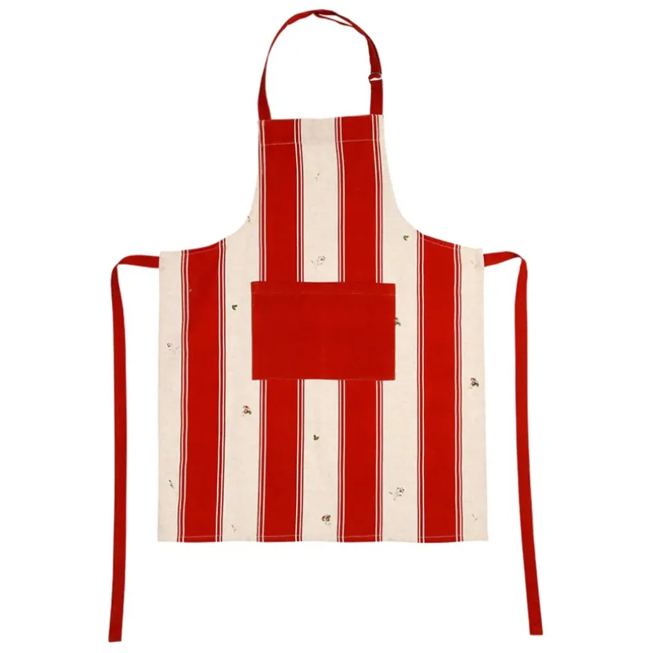 Fabrique de Styles Torchons, Tabliers Et Maniques>Tablier en coton et lin - Champêtre Rouge