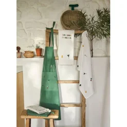 Fabrique de Styles Torchons, Tabliers Et Maniques>Tablier en coton - P'tit Légume Vert