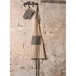 Fabrique de Styles Torchons, Tabliers Et Maniques>Tablier rayé en coton et écru - Campagne Noir