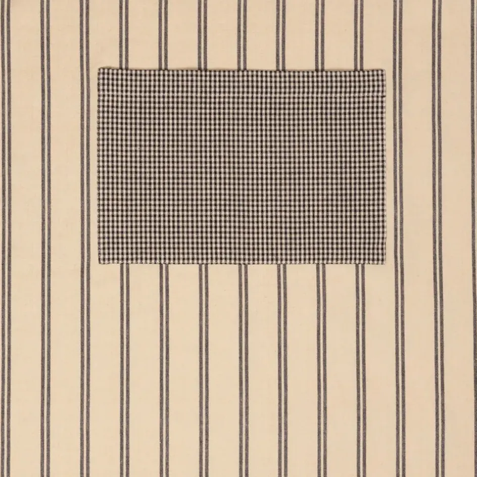 Fabrique de Styles Torchons, Tabliers Et Maniques>Tablier rayé en coton et écru - Campagne Noir