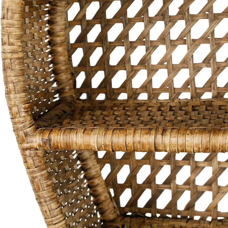 Fabrique de Styles Étagères Murales>Étagère murale 3 niveaux en rotin h41cm - Ednna Brun