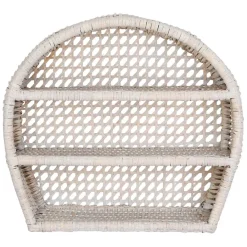 Fabrique de Styles Étagères Murales>Étagère murale 3 niveaux en rotin h41cm - Ednna Blanchi