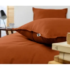 Fabrique de Styles Taies Et Traversins>Taie d'oreiller en flanelle tomette 50x70cm - Candice Orange