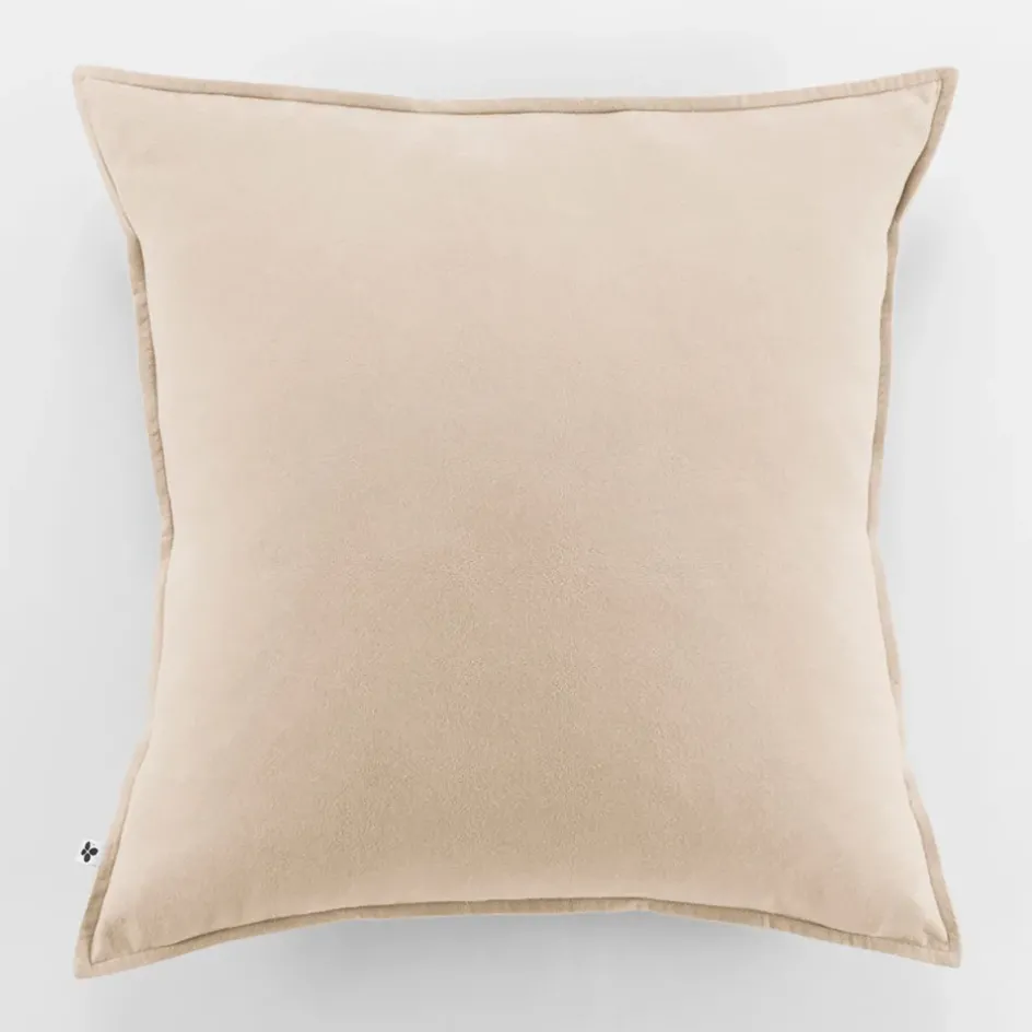Fabrique de Styles Taies Et Traversins>Taie d'oreiller en flanelle sable 63x63cm - Candice Beige