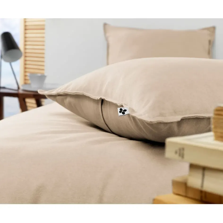 Fabrique de Styles Taies Et Traversins>Taie d'oreiller en flanelle sable 63x63cm - Candice Beige