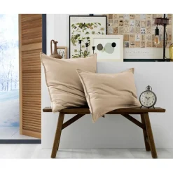 Fabrique de Styles Taies Et Traversins>Taie d'oreiller en flanelle sable 50x70cm - Candice Beige