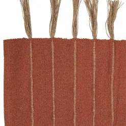 Fabrique de Styles Tapis>Tapis à franges en coton et jute 140x70cm - Kolore Terracotta
