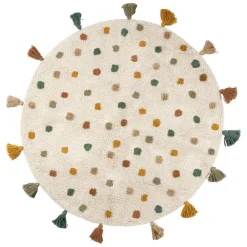 Fabrique de Styles Déco>Tapis à pois tufté d100cm coton - sweet dream Multicolore