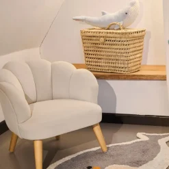 Fabrique de Styles Déco>Tapis baleine tufté en coton - Banquise Bleu