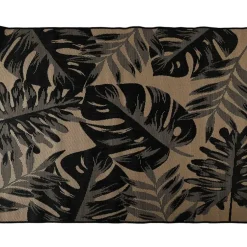 Fabrique de Styles Textiles Outdoor|Jardin>Tapis extérieur noir et naturel 120x180cm - Fleuri