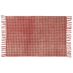Fabrique de Styles Tapis>Tapis la campagne 120x80cm en coton Rouge