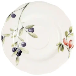 Fabrique de Styles Tasses Et Mugs>Tasse à thé et sous tasse en faïence blanche 22cl - Meredith Multicolore