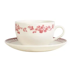 Fabrique de Styles Tasses Et Mugs>Tasse à thé faustine en faïence Bordeaux
