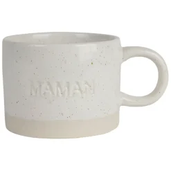 Fabrique de Styles Tasses Et Mugs>Tasse à thé maman en grès écru moucheté 30cl Ecru