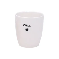 Fabrique de Styles Tasses Et Mugs>Tasse Chill en céramique blanc 18cl Blanc, Noir