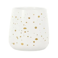 Fabrique de Styles Tasses Et Mugs>Tasse en grès blanc et doré 20cl - Astre Blanc, Doré