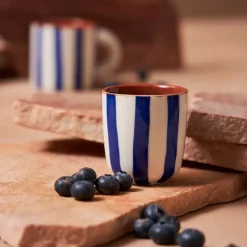 Fabrique de Styles Tasses Et Mugs>Tasse en grès 10cl - Alaria Indigo