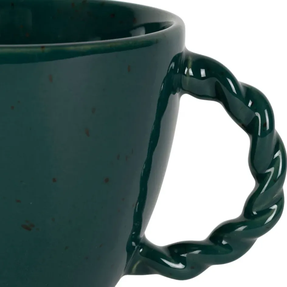 Fabrique de Styles Tasses Et Mugs>Tasse en grès émeraude moucheté 33cl - Organic Emeraude