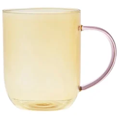 Fabrique de Styles Tasses Et Mugs>Tasse en verre borosilicate 40cl - Funny Jaune clair