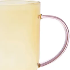 Fabrique de Styles Tasses Et Mugs>Tasse en verre borosilicate 40cl - Funny Jaune clair
