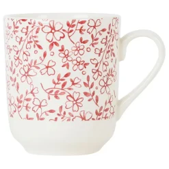 Fabrique de Styles Tasses Et Mugs>Tasse haute en faîence - p'tites fleurs Bordeaux