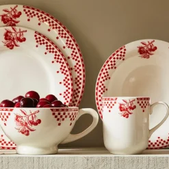 Fabrique de Styles Tasses Et Mugs>Tasse haute en faïence damier - campagne Rouge