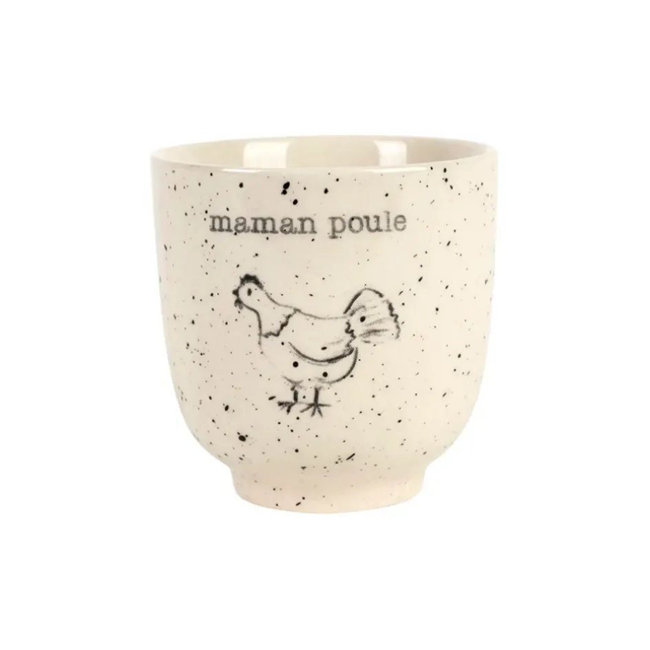 Fabrique de Styles Tasses Et Mugs>Tasse Maman en grès moucheté 15cl - La Ferme Blanc