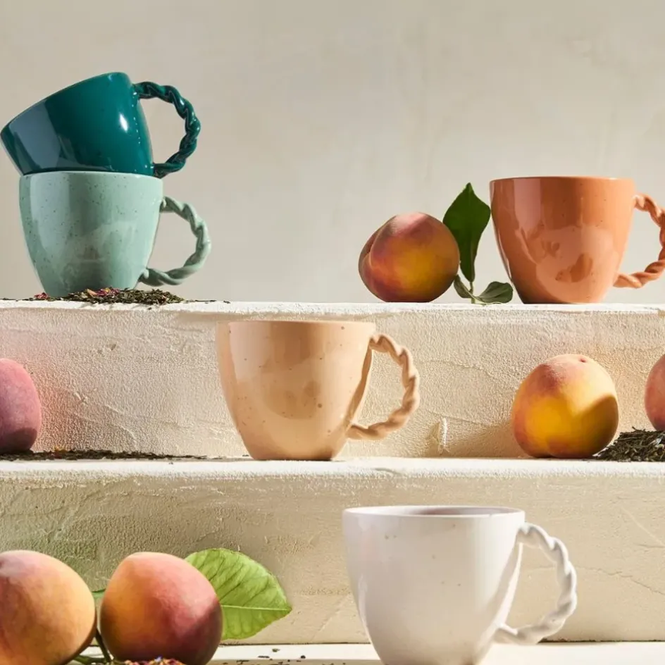 Fabrique de Styles Tasses Et Mugs>Tasse moucheté en grès 33cl - Organic Blanc