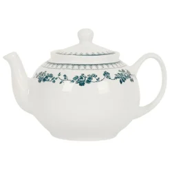Fabrique de Styles Théières Et Cafetières>Theiere anglaise en faïence et bleu ancien - Faustine Blanc