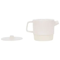 Fabrique de Styles Théières Et Cafetières>Theiere avec filtre en grès écru 90cL - Cannele Ecru