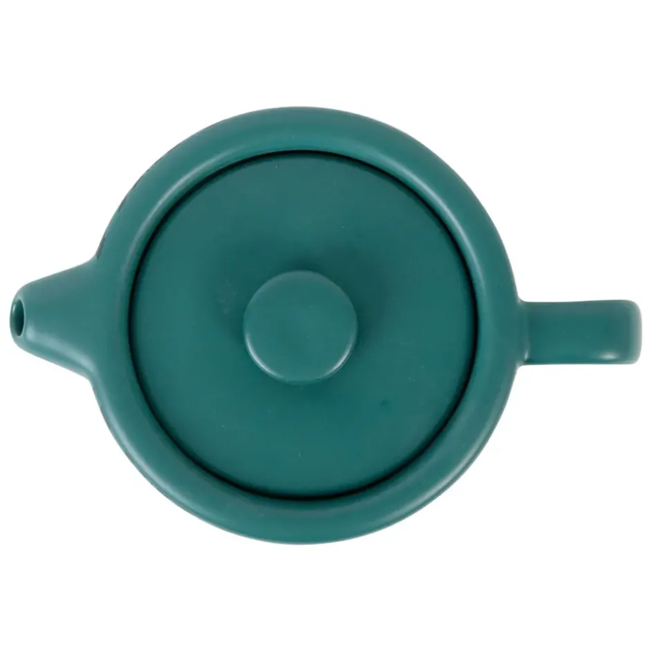 Fabrique de Styles Théières Et Cafetières>Theiere en grès émeraude avec avec filtre - tropic'art Emeraude