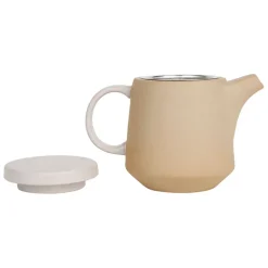 Fabrique de Styles Théières Et Cafetières>Theiere en grès mat avec filtre - terre boheme Naturel