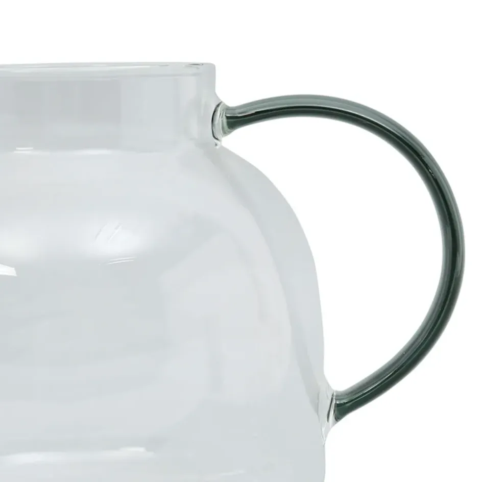 Fabrique de Styles Théières Et Cafetières>Theiere en verre avec filtre anse e Gris