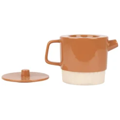 Fabrique de Styles Théières Et Cafetières>Théière avec filtre en grès 90cl - cannelé Terracotta