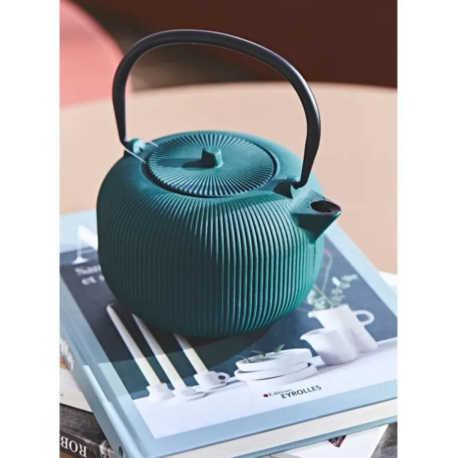 Fabrique de Styles Théières Et Cafetières>Théière en fonte et inox 1L - Tresse Vert