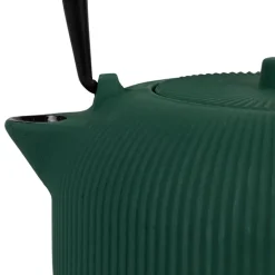 Fabrique de Styles Théières Et Cafetières>Théière en fonte émeraude avec filtre 1L - Tresse Emeraude