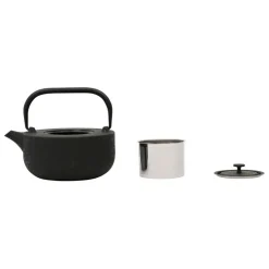 Fabrique de Styles Théières Et Cafetières>Théière en fonte avec filtre inox - Arty Noir