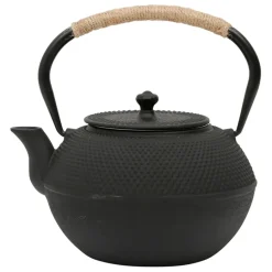 Fabrique de Styles Théières Et Cafetières>Théière en fonte avec filtre 1.2l - Picots Noir