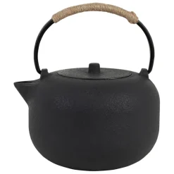 Fabrique de Styles Théières Et Cafetières>Théière en fonte avec filtre inox 1L - Tresse Noir